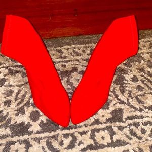 Red stiletto boots. Size 8.5